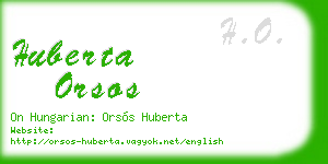 huberta orsos business card